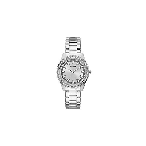GUESS Orologio da polso al quarzo da donna in acciaio, argento, 0, GW0111L1