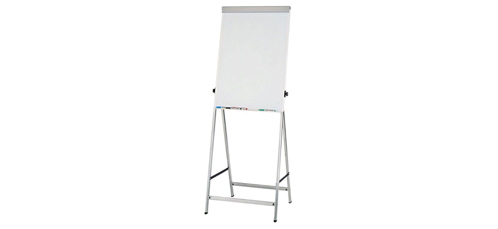 Maul Flipchart MAULoffice 70 x 100 cm | magnetisch bord voor muren en deuren | ruimtebesparend op kantoor | meerdere papierformaten | met legplank voor schrijfmiddelen | zilver