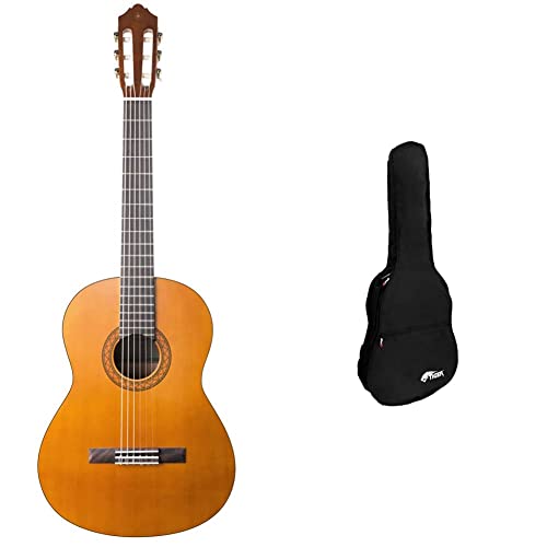 Yamaha C40II Guitare Classique Nature – Guitare traditionnelle 4/4 – Guitare classique d’étude – Idéale pour débutants & Tiger GGB7-FAC Housse pour Guitare Acoustique 4/4 - Les Beatles, Paul McCartney, John Lennon, RIngo Starr, George Harrison Yamaha C40II Guitare Classique Nature – Guitare traditionnelle 4/4 – Guitare classique d'étude – Idéale pour débutants & Tiger GGB7-FAC Housse pour Guitare Acoustique 4/4