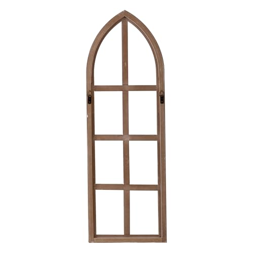 Sintosin Farmhouse Arched Window Frame Wall Decor 12 X 36 Inch, Hanging Distressed White Wooden Rustic Cathedral Window Pane for Home Decor Entryway Hallway Living Room (1PC) - Image 7