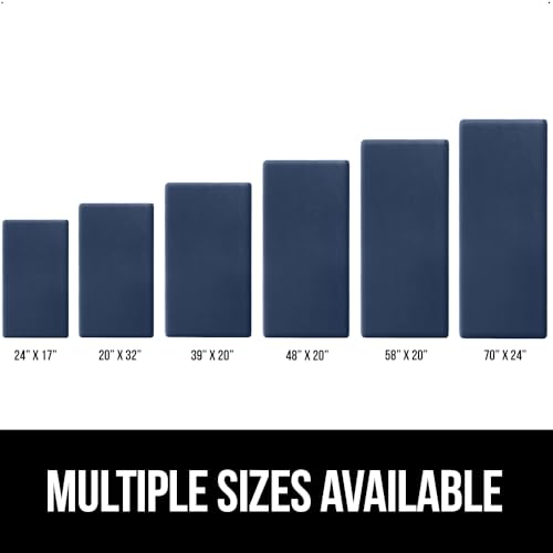 Image of GORILLA GRIP Cushioned Antifatigue Kitchen Mat for Floor, 70x24, Navy | 3 /4 Inch Thick Ergonomic Office Standing Desk Mats, Waterproof and Stain Resistant Pebbled Top, Supportive Padded Foam Rug
