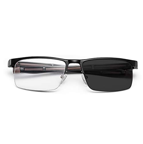 Anti-luz Azul Progresiva Multi-Enfoque Zoom Inteligente Cambio de Color AutomáTico Gafas PresbióPicas Hombre (+ 1.00- + 3.50)