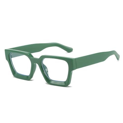 Lunettes carrées monture bleue transparente homme femme LVTFCO