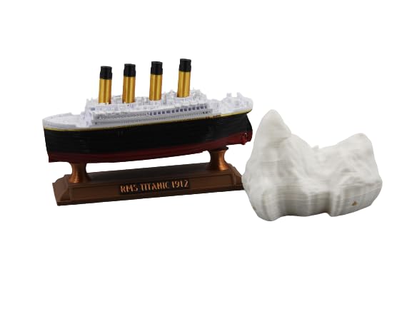 TheRoller3d RMS Titanic Floating Bathtub Model (Titanic Bathtub Model with Iceberg and Stand)