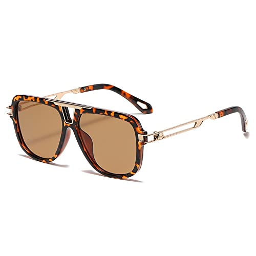 CGZWFERA-Retro Large Frame Sun Glasses Shades Casual Sunglasses Men's Sunglass Eyewear