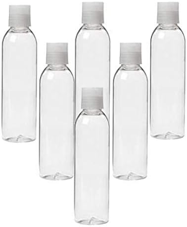 Miniatura 1 de Grand Parfums Botellas dispensadoras transparentes de 6 onzas con tapas de disco abatibles naturales, botella vacía de plástico de 6.1 fl oz para