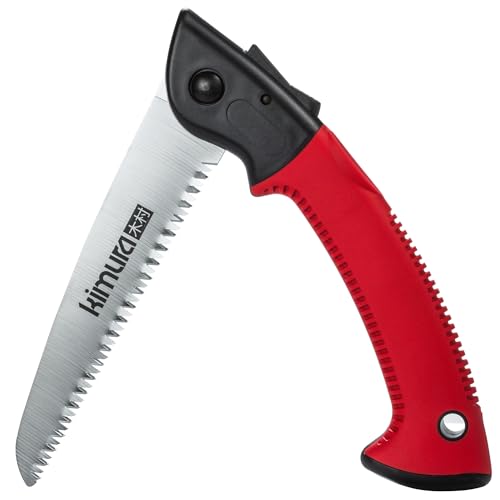Kimura Pro Folding Pruning Saw - Heavy Duty Premium Japanese SK5 Steel Saw, Ergonomic Soft Non-Slip...
