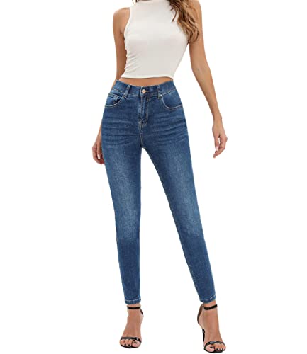 MetHera Women's Mia High Rise Stretch Skinny Shaping Jeans