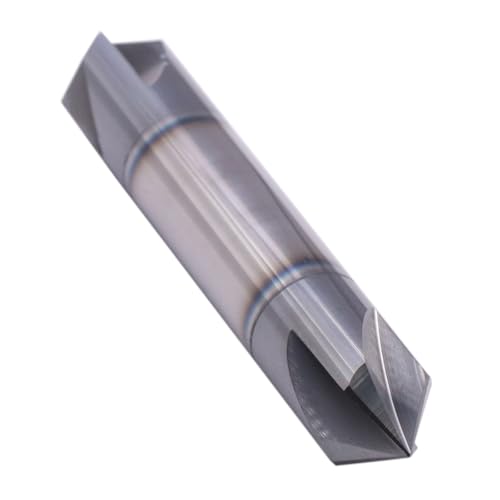 Image of 1 /2 inch 4 Flute 90 Double End Solid Carbide Chamfer End Mill - AlTiN Coated | 90 Chamfer Angle, V Groove Router, 1 /2 inch Shank 3 inch OAL For Milling Wood, Alloy Steel, Carbon Steel, Cast Iron, Copper