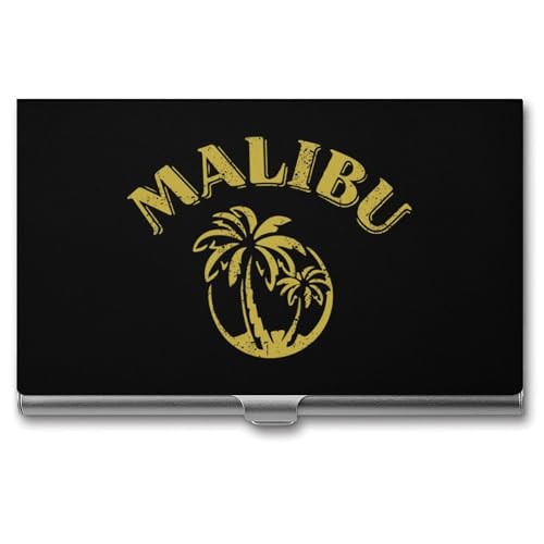 Coconut Trees in Malibu Business Card Holder Slim Credit Case Pocket Name Case Wallet for Men Women