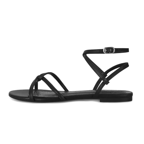 Image of SOVANYOU Strappy Sandals for Women Dressy Flat Sandals Open Toe Cute Summer Sandal with Cross Ankle Strap
