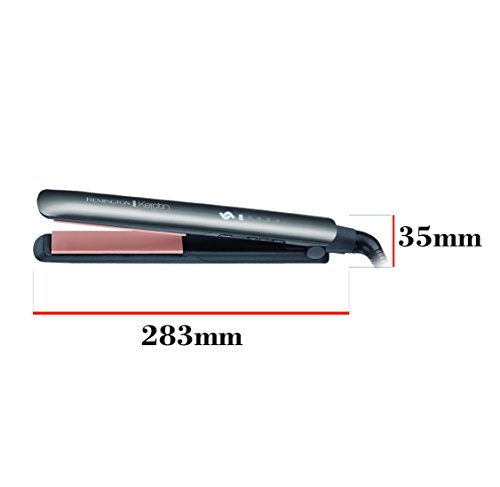 Remington Lisseur Cheveux [Innovation: Capteur Intelligent Breveté] Keratin Protect (Ajuste automatiquement la température, Soin Kératine & Huile d'amande, Céramique, Ecran LCD) Fer à lisser S8598