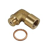 Sensor de oxígeno Conector Universal de latón M18 X 1,5, Kit de enchufe de escape, herramientas extensoras espaciadoras de Sensor de oxígeno O2 de 90 grados Respuesta de alta velocidad, para que su ve