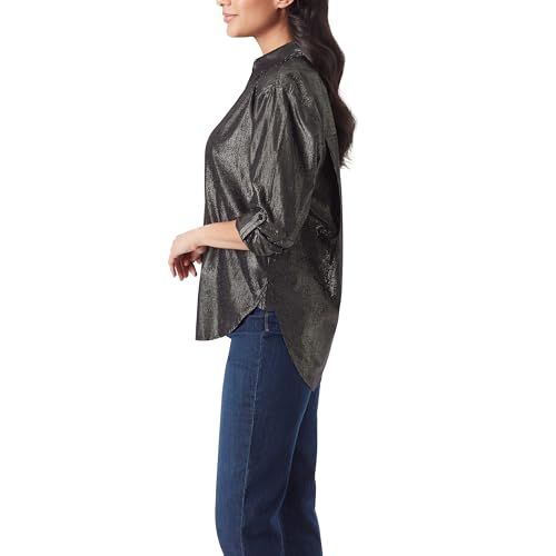 Image of Gloria Vanderbilt Women's Amanda Oversized Button Down Shirt with Roll-tab Sleeves