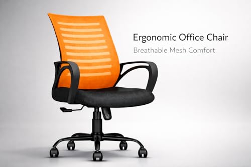 Image of Ergonomic 360 Swivel Office Chair for Home & Office Work with Back Support |Tilting & Height Adjustable Mechanism | Revolving Computer Chair for Home Study Use | Gaming Style Boss Chair