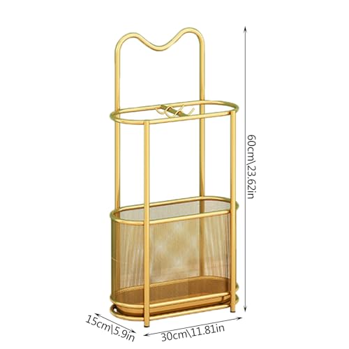 Porte-parapluie métallique compartimenté pour stopper l'eau au sol - 6