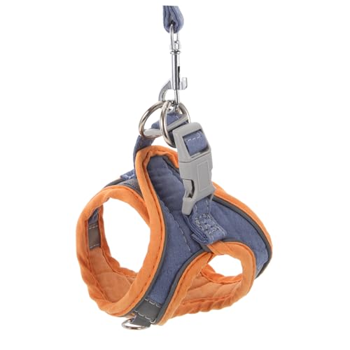 Hohopeti Dog Harness Cat Harness Set Reflective Leash for Walk Comfortable Adjustable Straps Lightweight Breathable for Dogs Cats