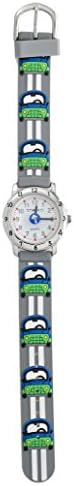 Tomato Kids Watch with 3d Moving Direction Sign Grey Strap and Stainless Steel Back