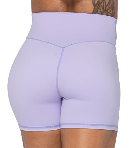 Image of Sunzel Crossover Biker Shorts for Women, No Front Seam V High Waist Yoga Workout Gym Shorts with Tummy Control | 4 Or 6-Inch Inseam, High Waisted, Tummy Control, Crossover Waist, Buttery Soft, No Front Seam, Squat Proof, Compression