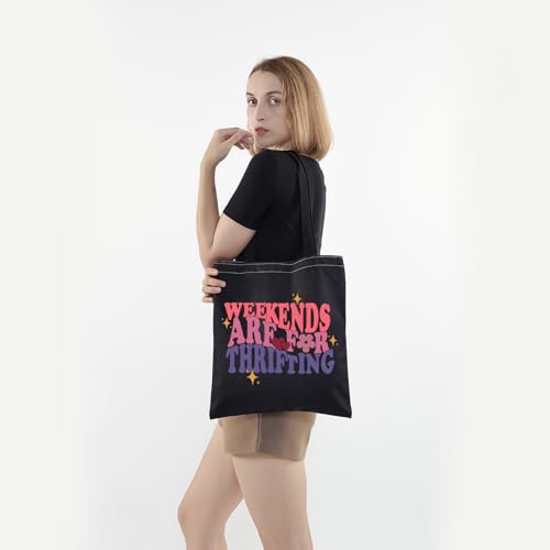Bolsa tote para compras en tiendas de segunda mano: 'Weekends Are For Thrifting' miniatura 6