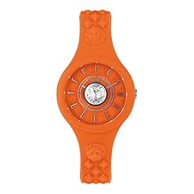 Versus Versace Fire Island Lion Collection Luxury Womens Watch Timepieces with a Orange Strap, Case and Dial