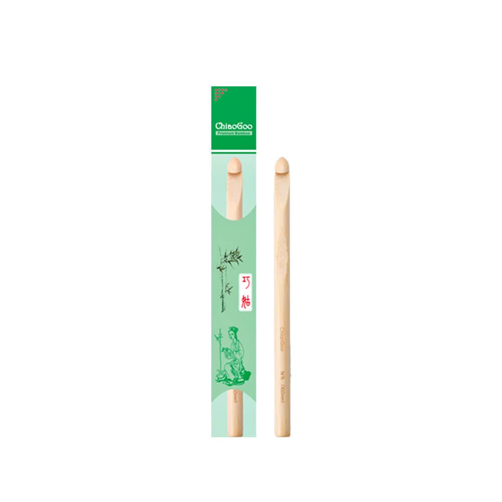 ChiaoGoo Crochet Hook Bamboo 15cm 8.00mm Natural - 1pc, Beige, 8 mm