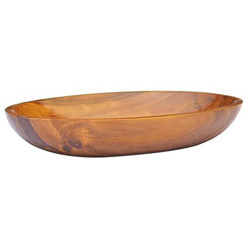 vidaXL Lavabo de Salle d'Eau Vasque à Poser de Toilette Lave-mains de Salle de Bain Lavabo de Salle d'Eau Intérieur 60x40x10 cm Bois de Teck Massif