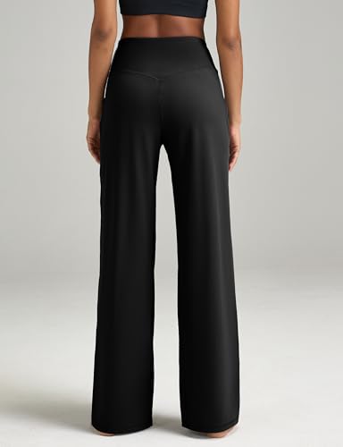 ESOFT Wide Leg Pants Women High-Waisted Yoga Work Dress Pants with Pockets, Casual Sweatpants, Petite/Regular/Tall3