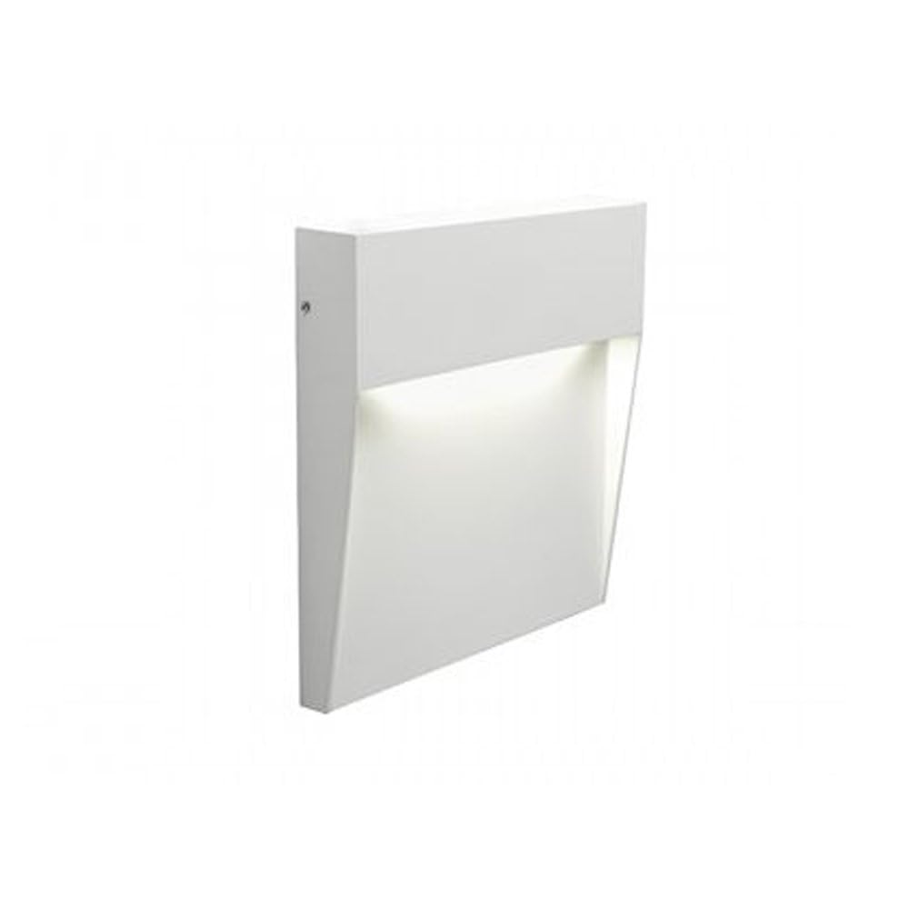 Faretto Segnapassi a Semi Incasso da Esterno a LED Grande Sovil Geo Square Bianco