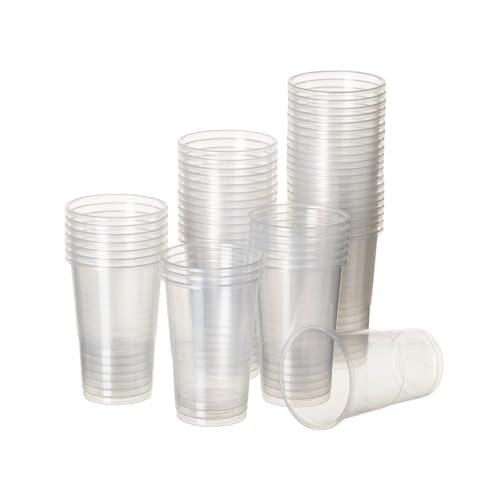 Pack de 200 Vasos de Plástico de 300 ml. Vasos Reutilizables de Polipropileno Transparente. Ideales para Fiestas, Eventos, Caterings y Oficinas
