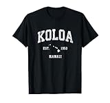 Photo Gallery koloa hawaii hi, design vintage per sport atletici maglietta Photo Gallery koloa hawaii hi, design vintage per sport atletici maglietta