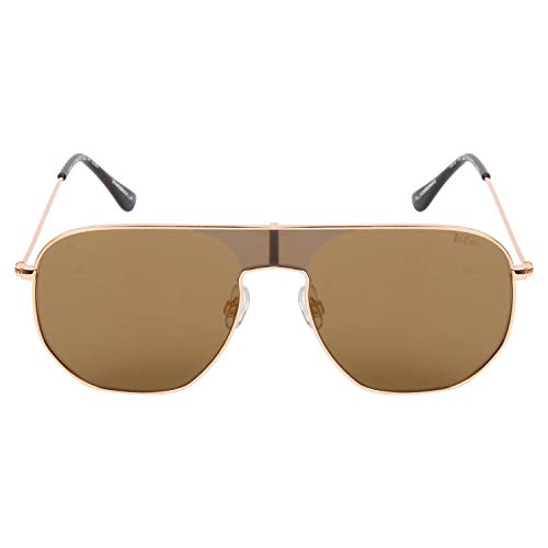Image of Lee Cooper Mirrored Square Men's Sunglasses - (LC9179NTA C3|56|Gold Color Lens)