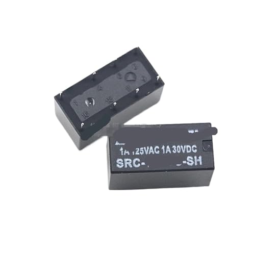 Relés SRC-05 de 8 pines con contactos conmutados 1A para PCB