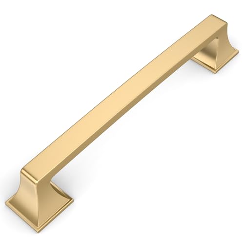 Amerdeco 10 Pack Champagne Bronze Cabinet Pulls - 5 Inch(128mm) Hole Center Cabinet Hardware for Bathroom & Dresser