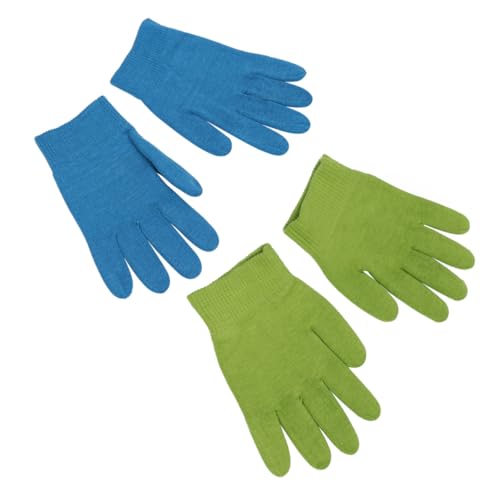 DECOMELODY Guanti Idratanti in Gel Elasticizzati 2 Paia Taglia Unica per Cura Mani Secche e Screpolate Trattamento Spa Mani Uomo Donna Uso Quotidiano