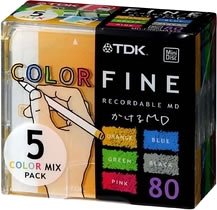 Amazon.co.jp: TDK MD〈FINE〉80分 カラーミックス 5枚パック [MD