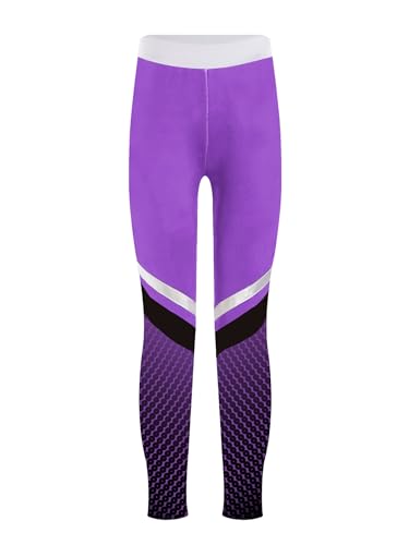 Stylish Figure Skating Leggings for Girls Gradient Striped Gymnastics Stage Performance Dance Tights Sportwear3