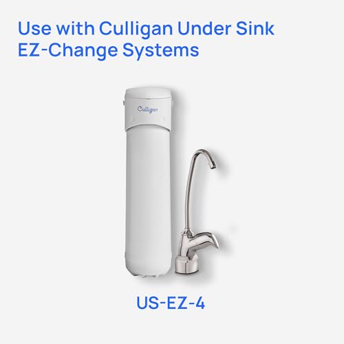Image of Culligan RC-EZ-4 Premium Water Filtration Replacement Cartridge for Under-Sink, Refrigerator, & RV Systems - EZ Change Water Filter System (500 Gallon Life)