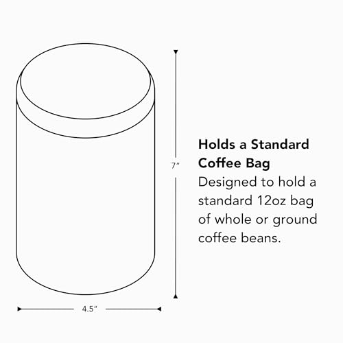 MiiR Airtight Coffee Canister, Portable Storage for Coffee, Tea, and Espresso, Stainless Steel Construction - Locks in Freshness for Your Favorite Beans and Leaves