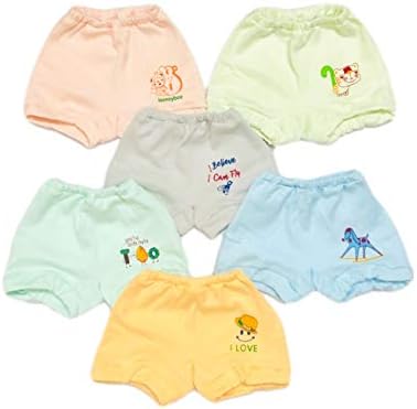 Baby Boys and Baby Girls 100% Organic Cotton Underwear/Rompers/Briefs/Panty-Multicolor(Pack of 4,6,8)