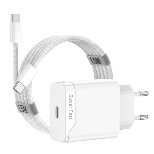 Cargador para Phone 15, 16, 16 Pro, 16Pro MAX, 16Plus, 16e, 15Pro MAX, 15Plus, Pad, Pad Air, 25W Cargadores Carga Rapida Tipo C