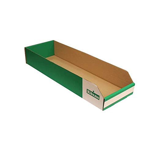 Pack of 50 K Bins - 100mm High Cardboard Storage/Picking Bins (600 x 200mm - A6020)
