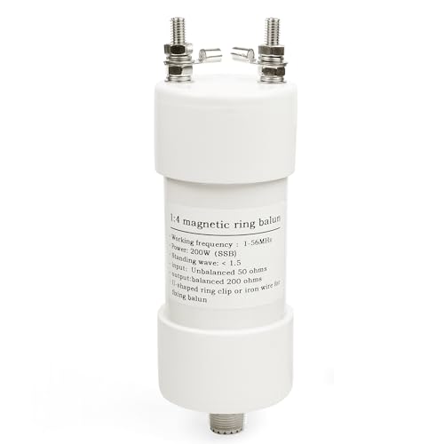 Femei 1-56MHz 200Watt HF Balun DIY Waterproof Antenna Balun 1:4 Ratio Balun 50 Ohm to 200 Ohm (1:4)