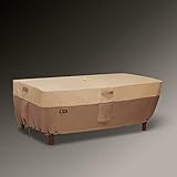 Classic Accessories Veranda's Best Waterproof Rectangle/Oval Patio Table Cover with Umbrella Hole, 72 x 44 x 24 Inch