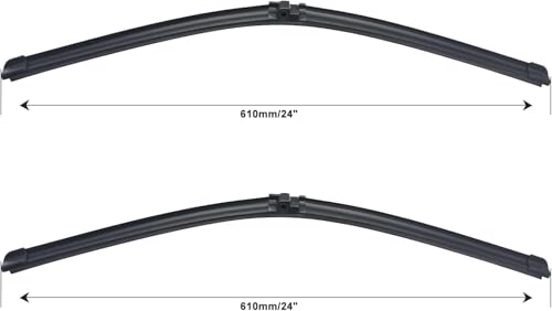 Image of Oshotto (O.E.M Type) Frameless Wiper Blades Compatible with Mercedes Benz E-Class 2002-2009 (24 inch /24 inch)