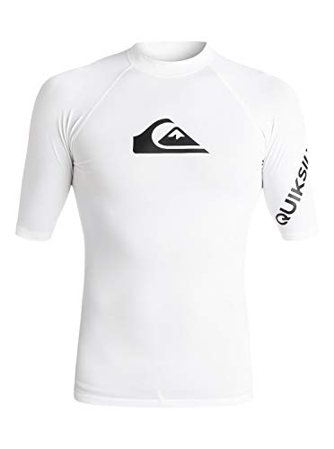 Quiksilver All Time-Lycra Manches Courtes UPF 50 pour Homme, White, FR :...