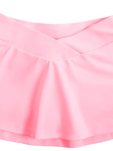 Image of SOLY HUX Toddler Girl's 2 Piece Workout Outfits Lightweight Crop Tank Tops and Skort Athletic Set