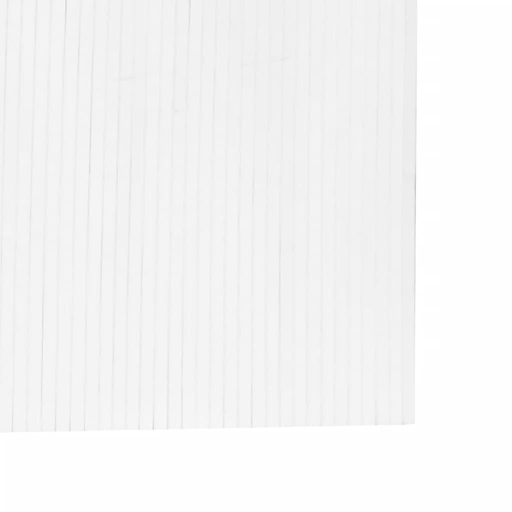 vidaXL Cloison de séparation Blanc Largeur 400 cm Hauteur 165 cm Bambou