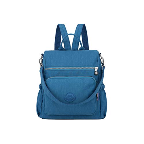 Mochila feminina de náilon, para outono e inverno, casual, multifuncional, antirroubo, impermeável,