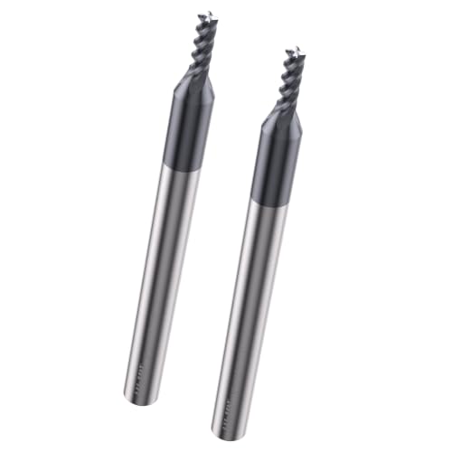 Image of LU&MN Carbide Square End Mill - 4 Flute - LME1 /16 4T (2 Pieces, 1 /16 inch) - for Milling Alloy Steels, Hardened Steel, Metal & More - Mill Bits Sets for DIYers & Professionals